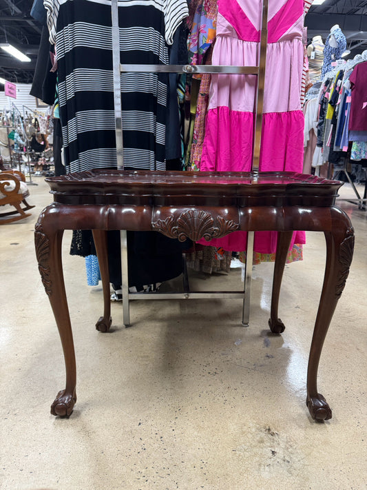 Wood Queen Ann Claw Foot Side Table