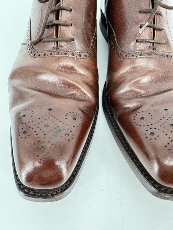 CROCKETT & JONES Size 10 Cognac Leather Dress Shoes