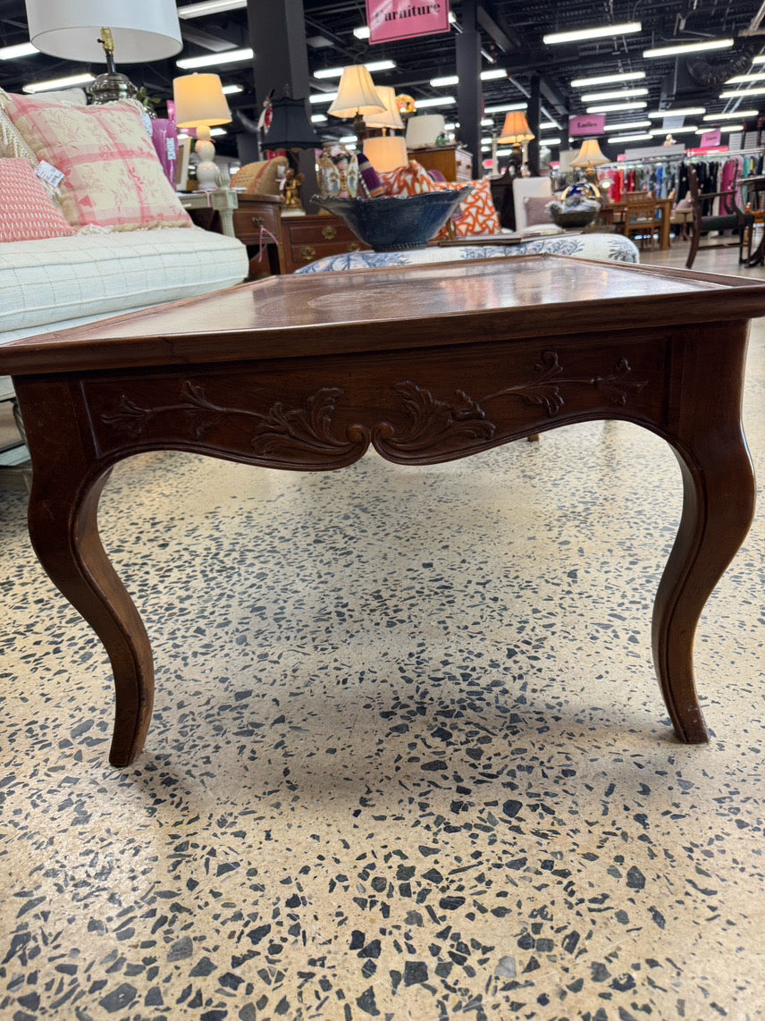ITALY Wood Carved Detail Coffee Table