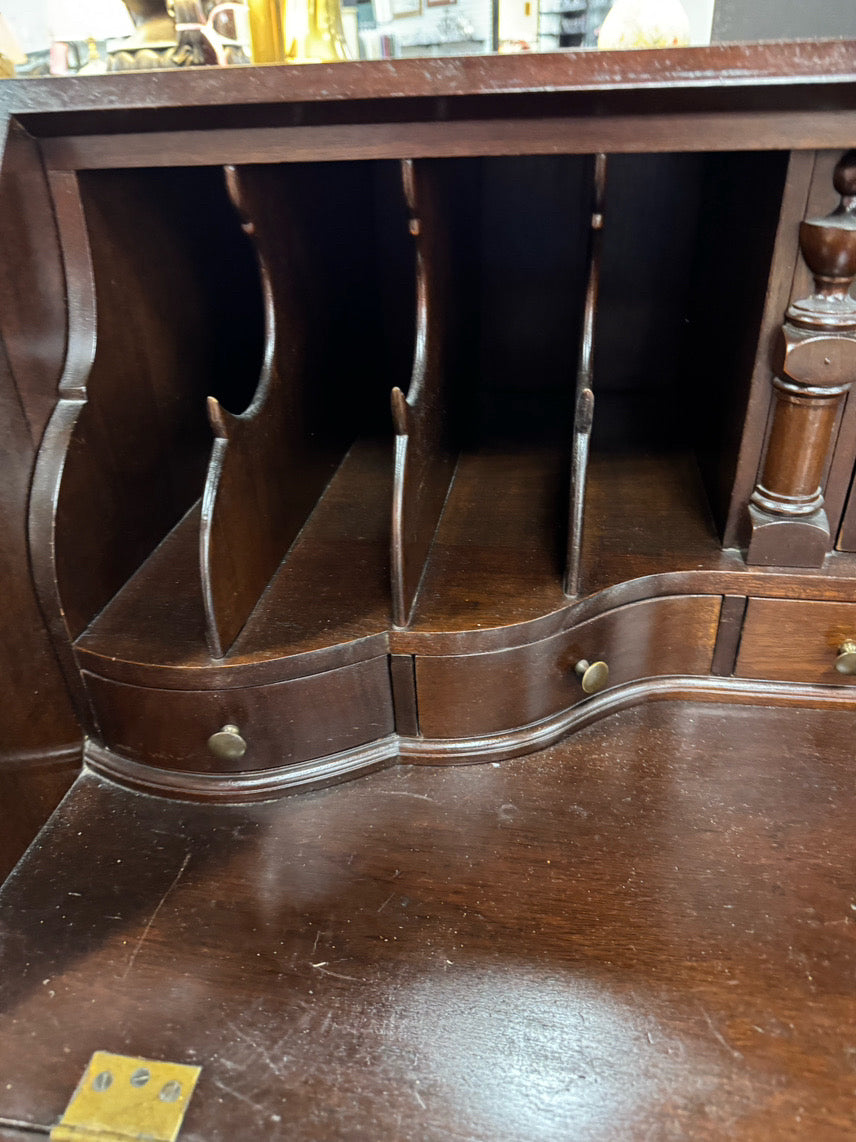 MOSER FURNITURE Wood Ball & Claw Foot Glass Doors 2-Piece Secretary