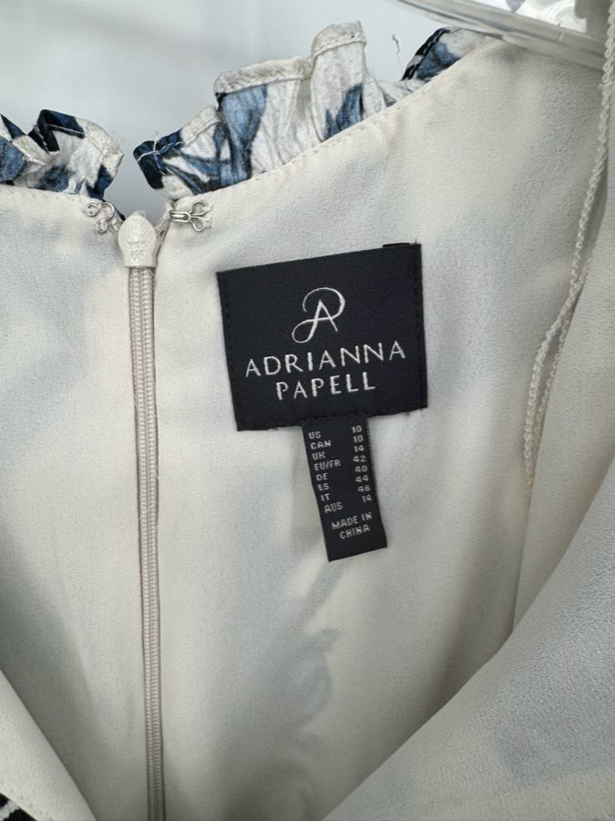 ADRIANNA PAPELL Size 16 Navy Floral Print Dress NWT