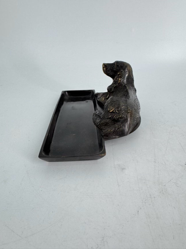 Cast Metal Spaniel Pen Holder