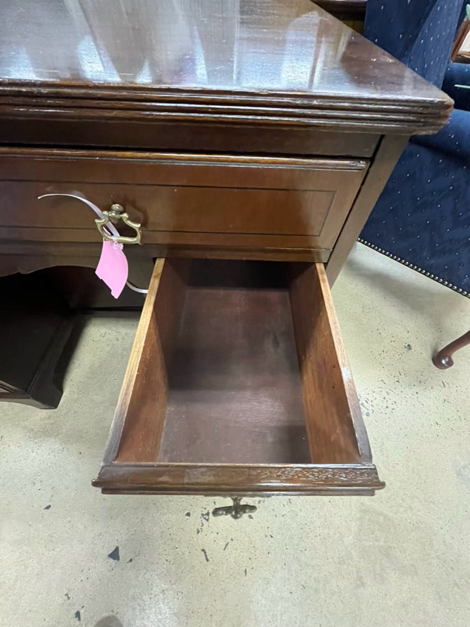 Wood 7 Drawer Desk W/ Hidden Door
