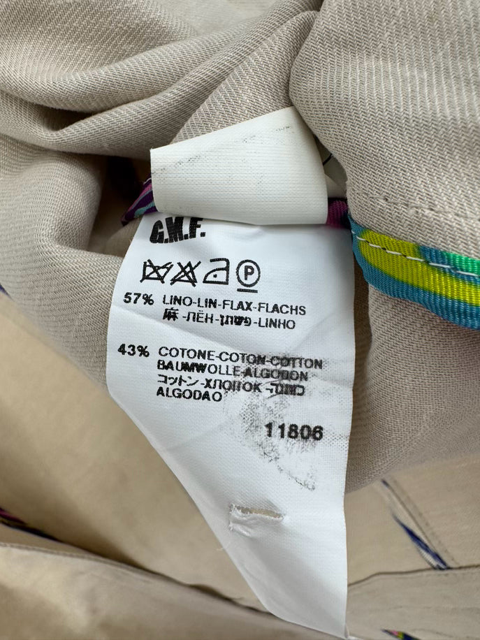 MISSONI Size 6 Beige Linen Blend Jacket