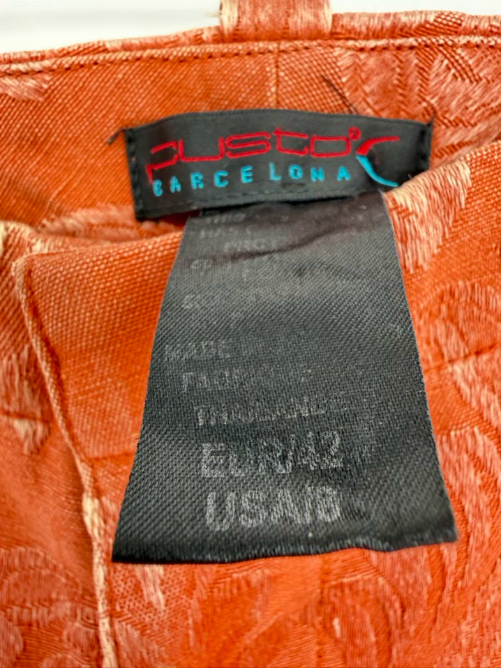 CUSTO BARCELONA Wmn's Size 8 Orange Flare Pants