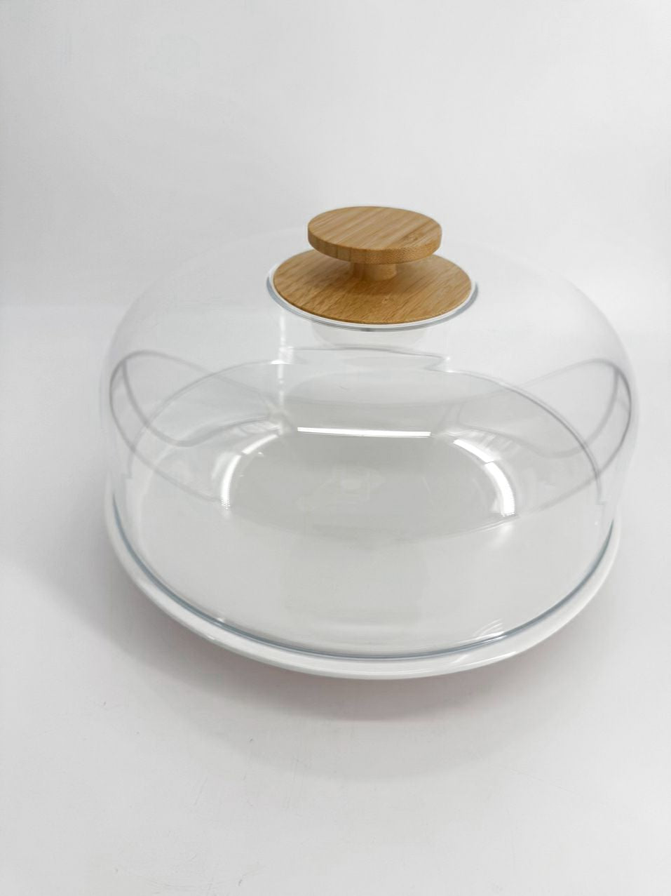 ALESSI Red & White Ceramic & Plastic Alzata Cake Plate