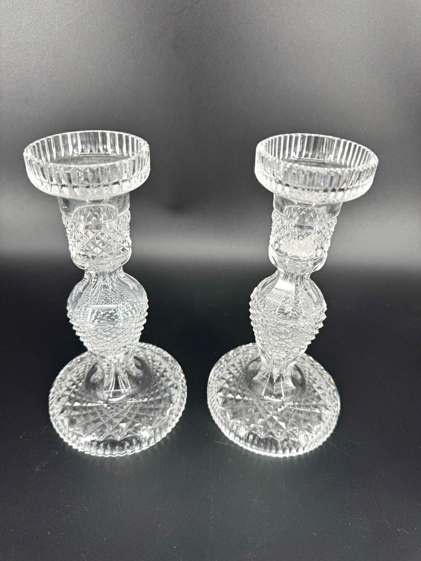 WATERFORD Crystal Alana Pair of Candleholders