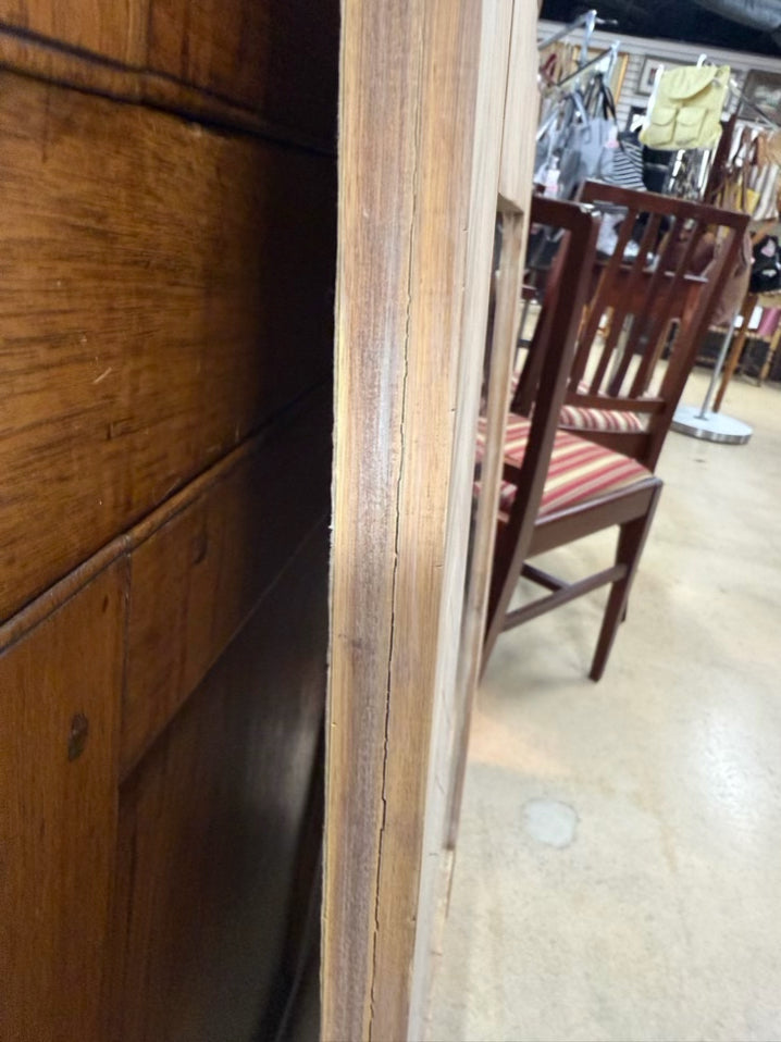 Natural Wood Beveled Mirror