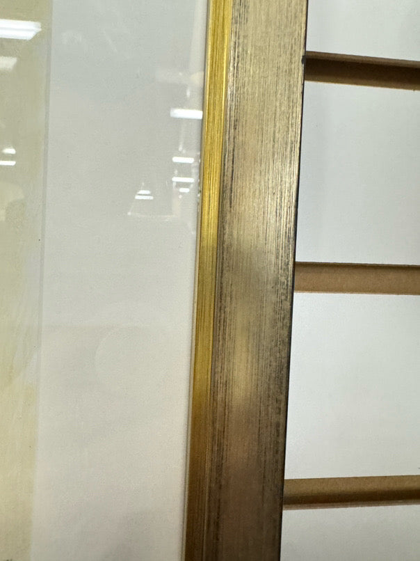 REVA RUTA Mixed Media Pair of Artwork in Gold Frames