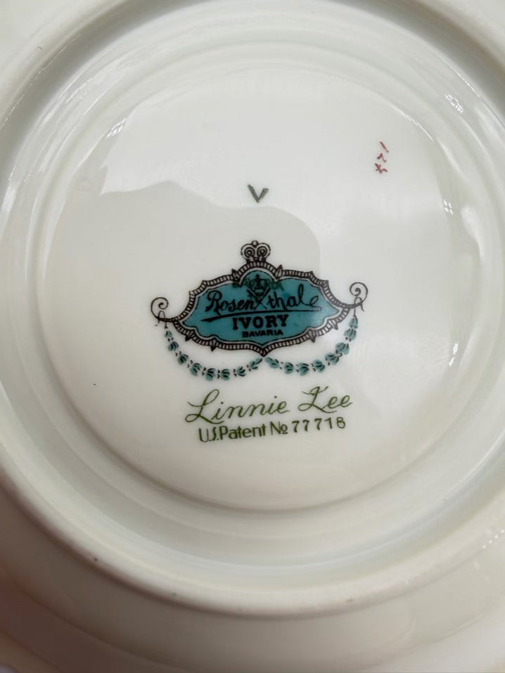 ROSENTHAL Linnie Lee Bone China Set Of 8 Cups & Saucers