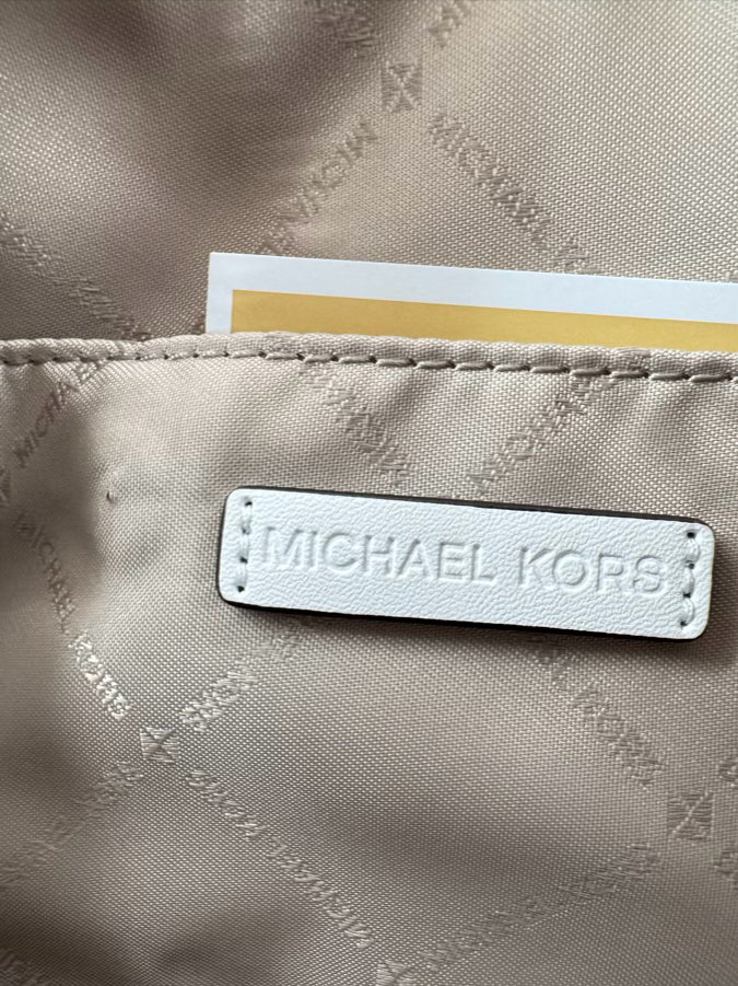 MICHAEL MICHAEL KORS Pink & White Leather Airplanes Purse NWT