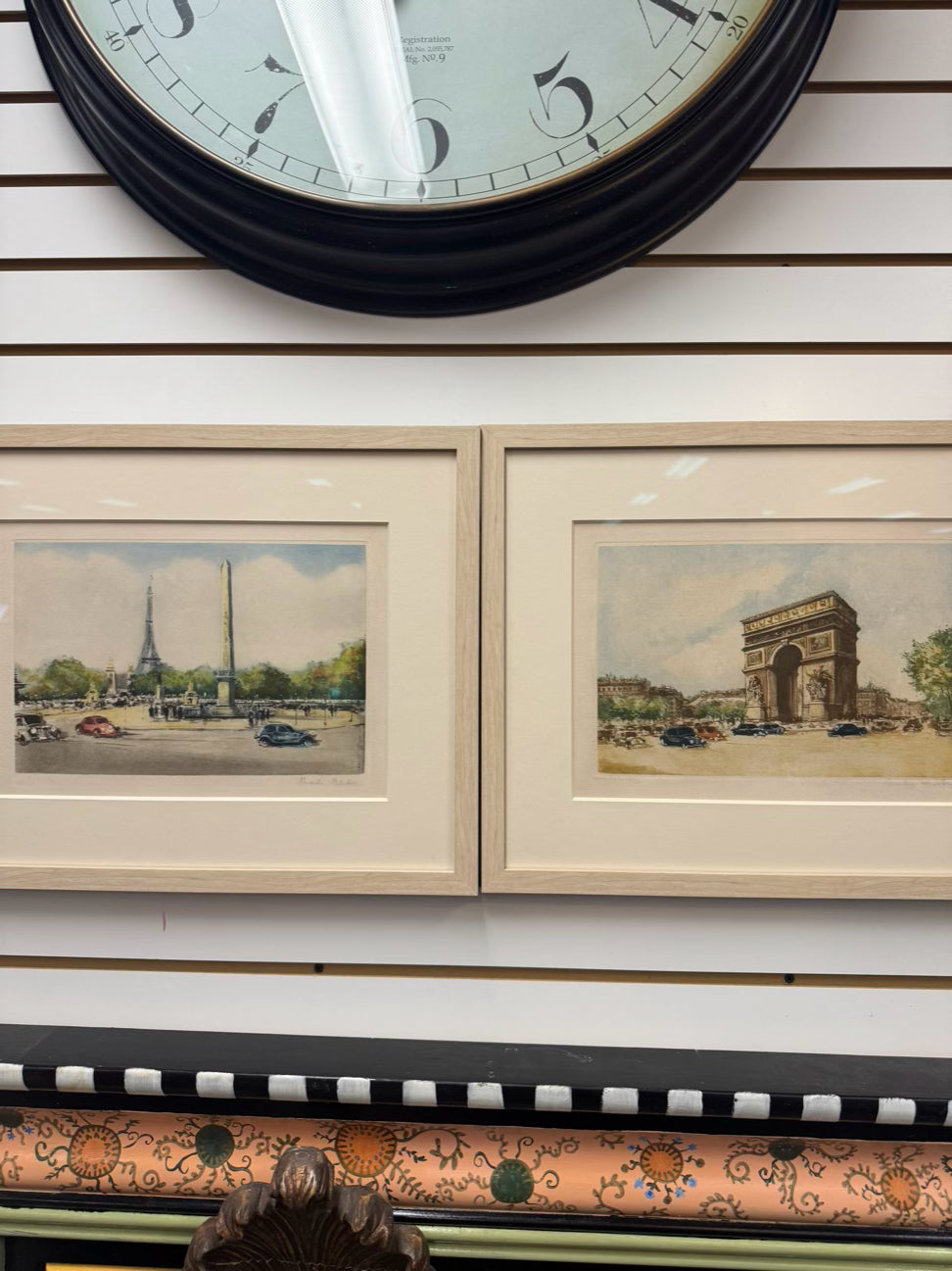 CHARLES BLONDIN Paris Scene Pair of Framed Art