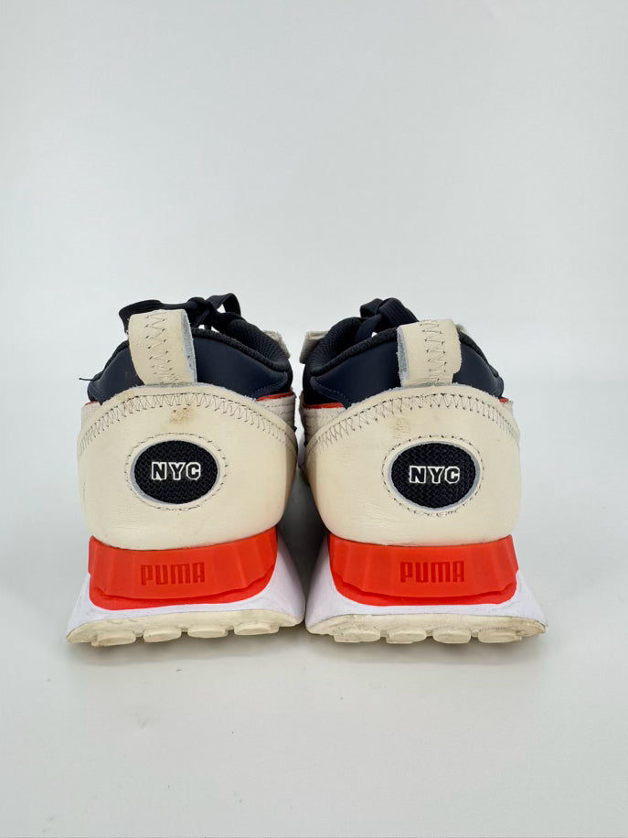 PUMA Size 8.5 Navy & Cream Sneakers