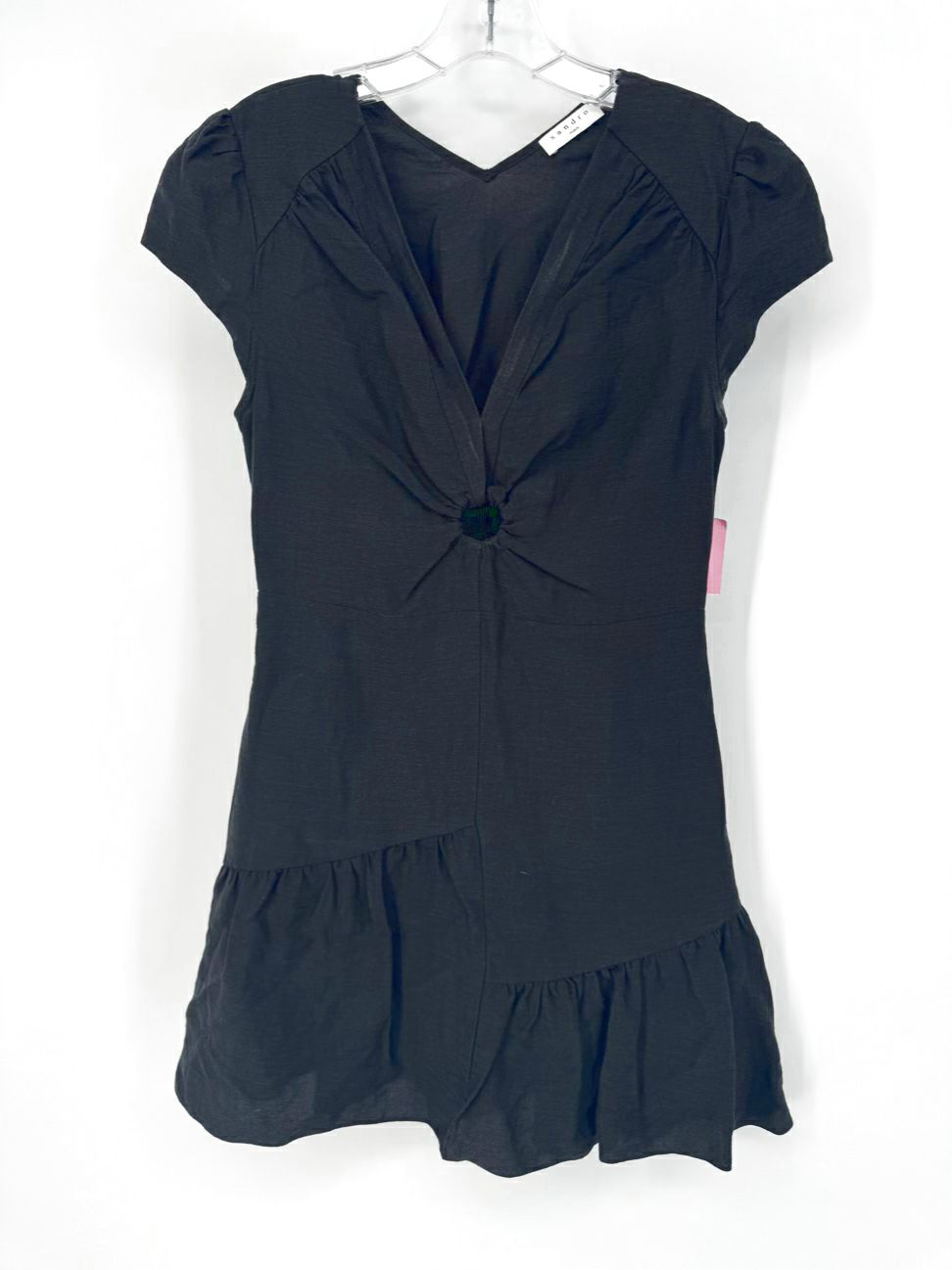 SANDRO Size 36 Black Cutout Detail Dress