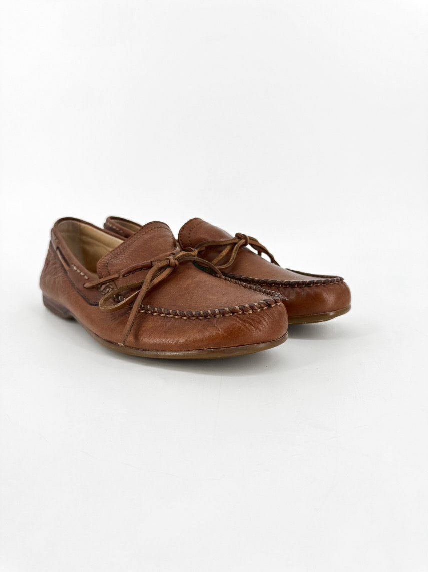 FRYE Size 9.5 Cognac Leather Loafers
