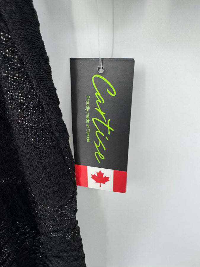 CARTISE Size 12 Black Textured Dress NWT