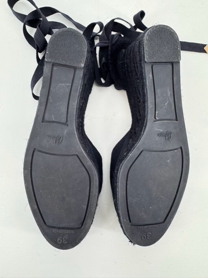 CASTANER Size 39 Navy Canvas Espadrilles