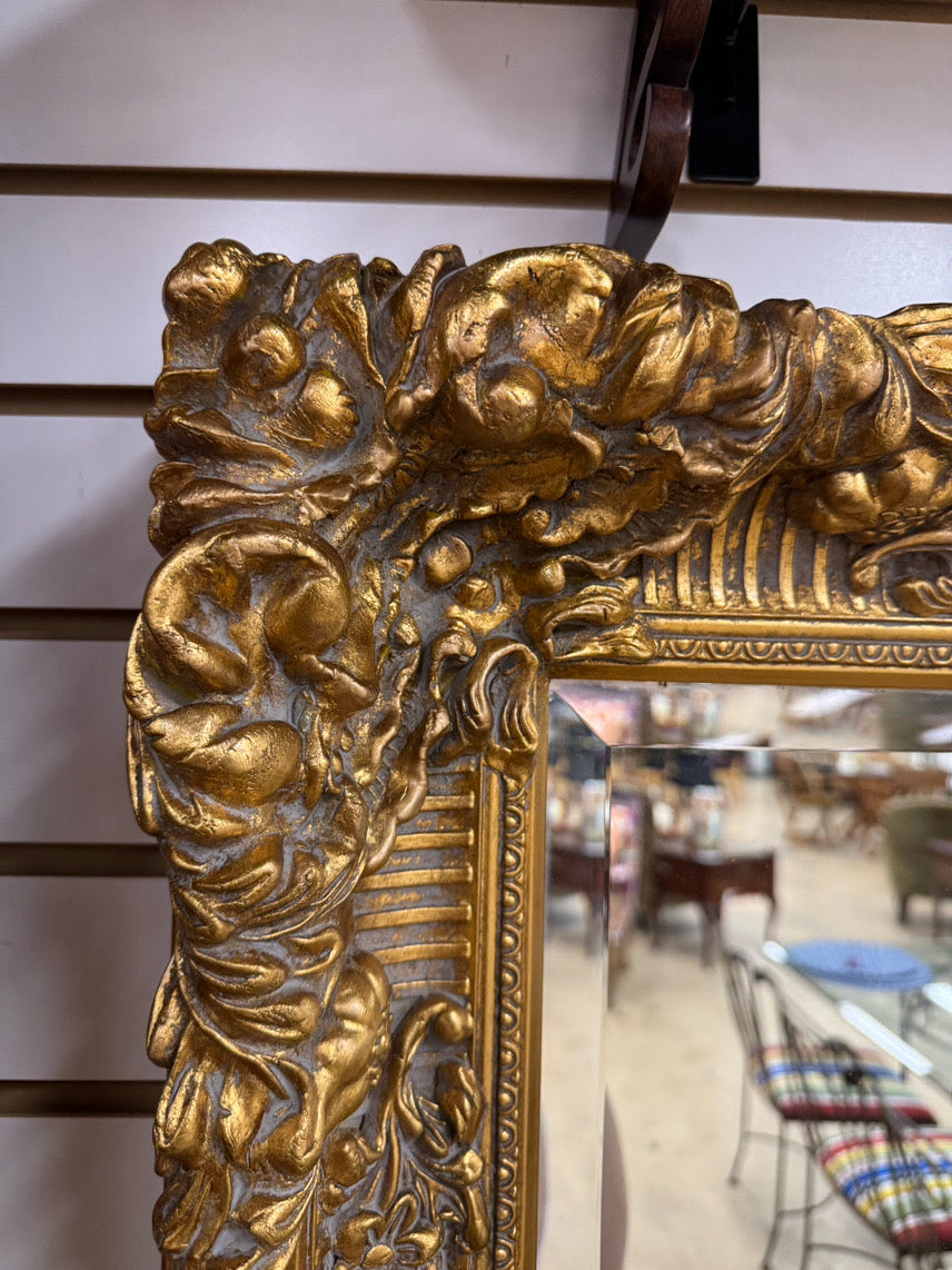 Gold Beveled Ornate Mirror