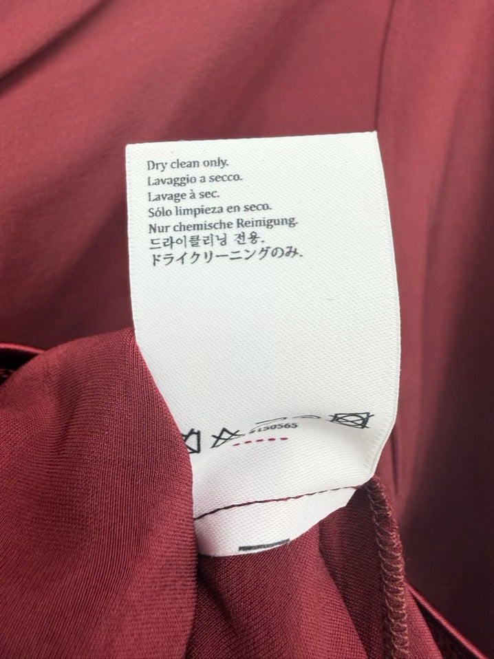 Sies Marjan Size Wmn's 8 Burgundy Silk Twisted Knit Top