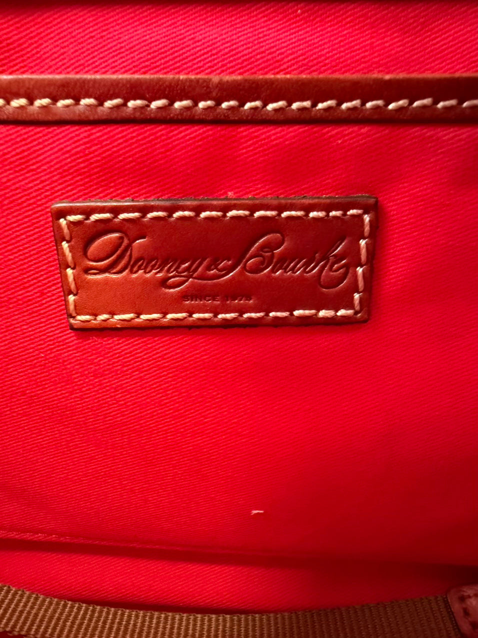 DOONEY & BOURKE Ariel Black & Brown Embossed Satchel