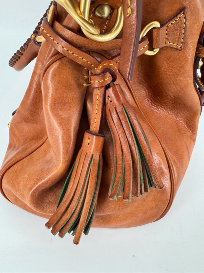 DOONEY & BOURKE Cognac Leather Crossbody Purse