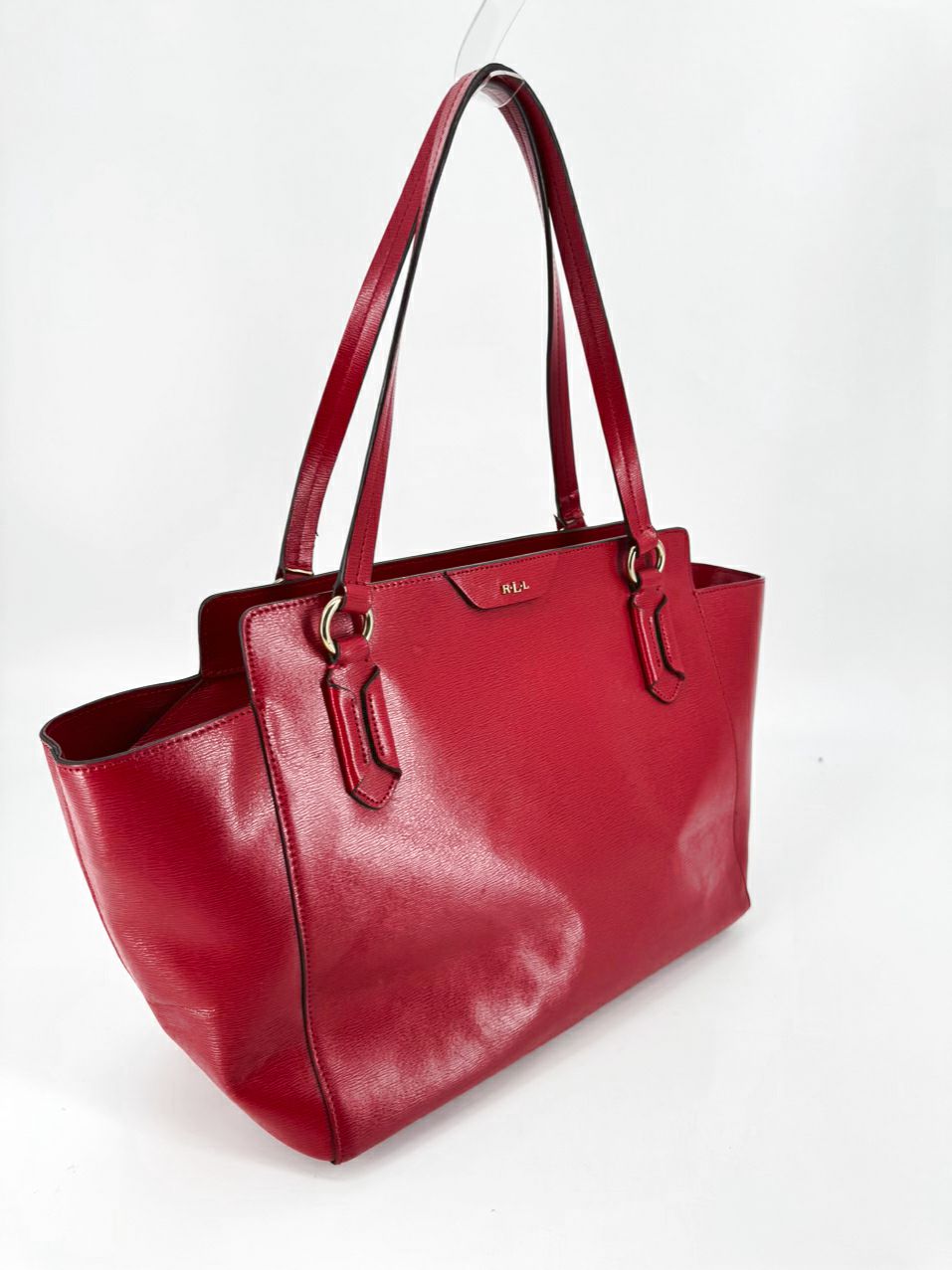LAUREN RALPH LAUREN Cherry Red Leather Purse