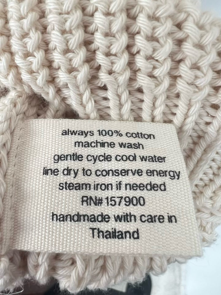 Honest Cotton Size O/S Beige Sweater