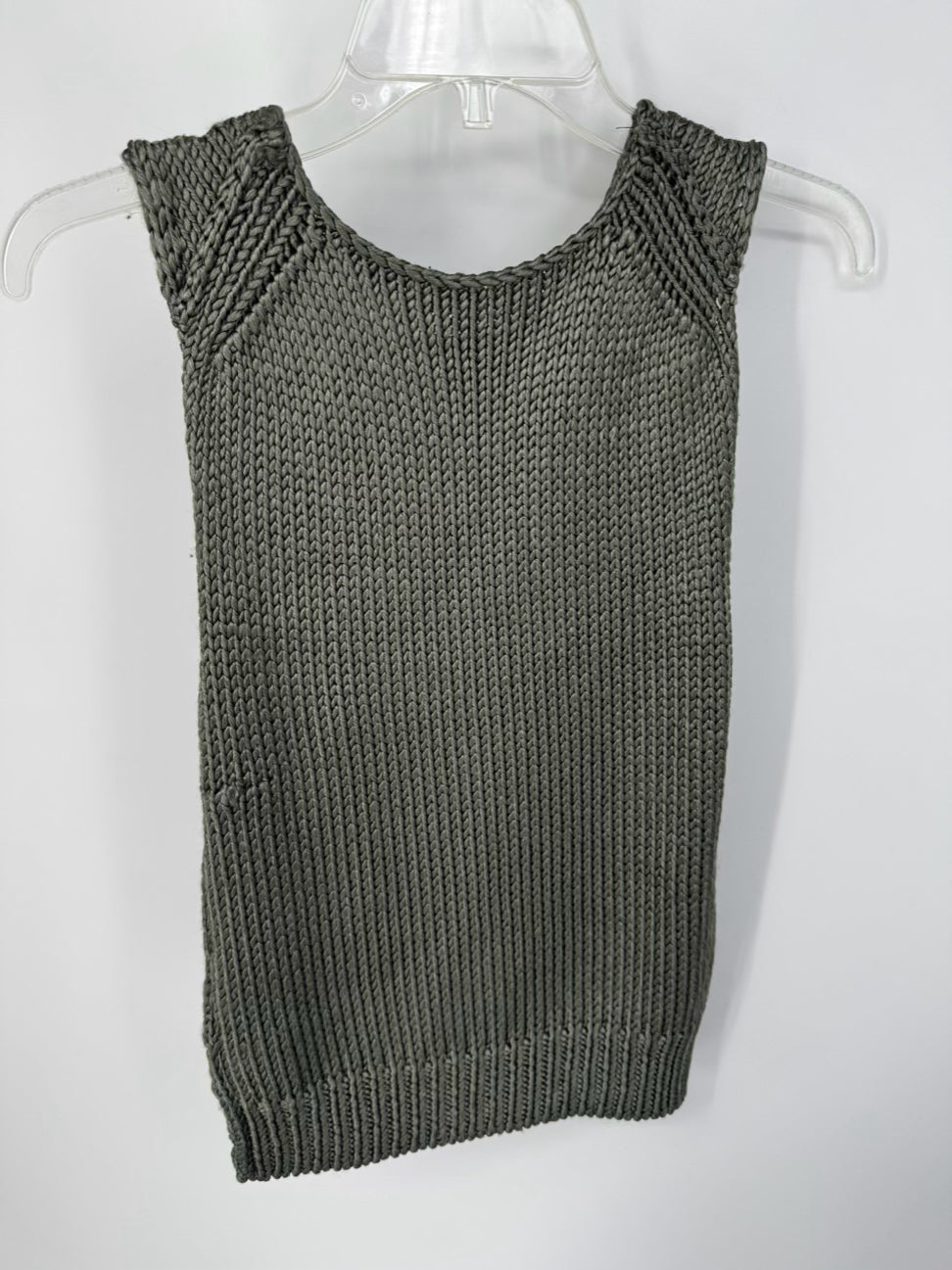 HELMUT LANG Size XS Olive Knit Silk Sleeveless Top