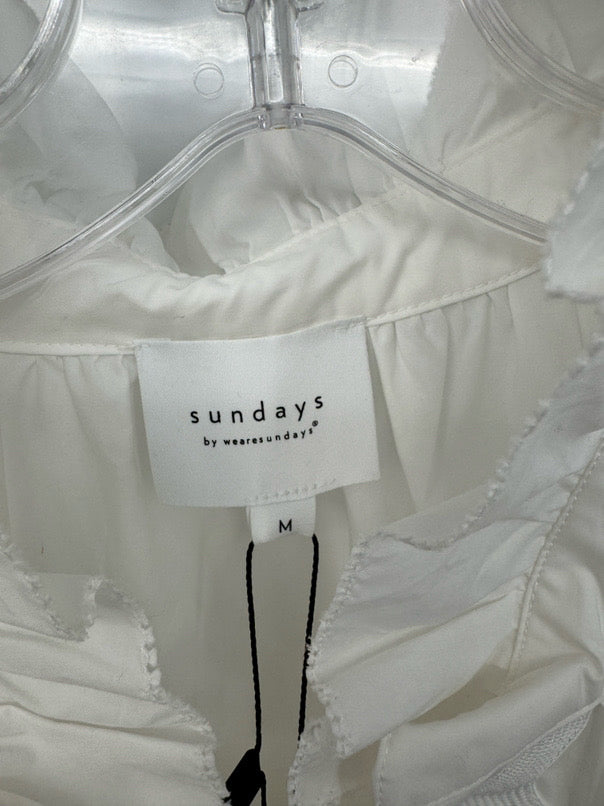 SUNDAYS by WEARESUNDAYS Size M White Hazel Blouse NWT