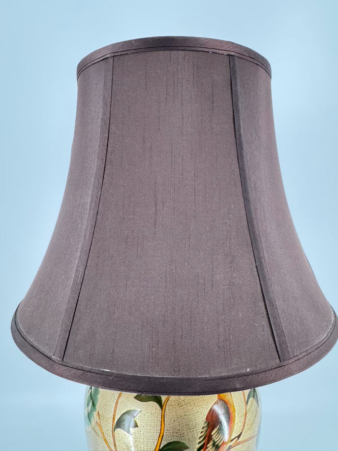 Gold & Green Ceramic Birds Lamp