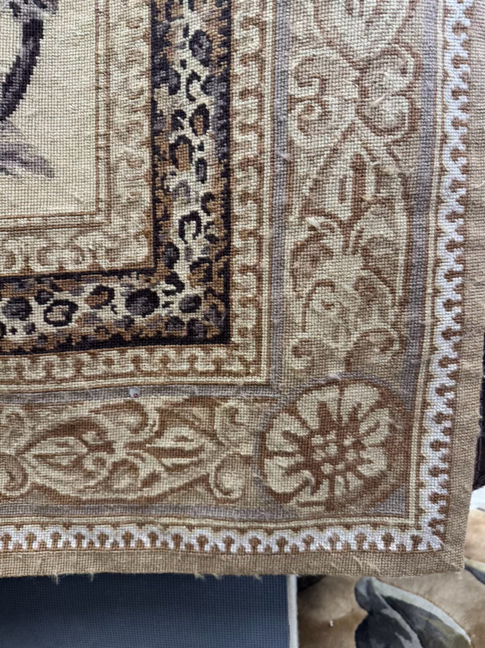 Brown & Gold Leopard Print Area Rug