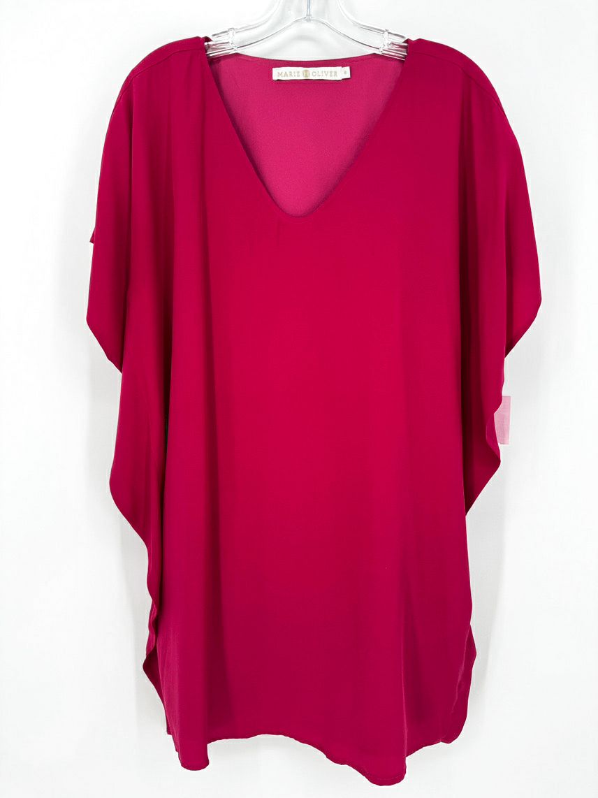 MARIE OLIVER Size M Magenta Silk Dress
