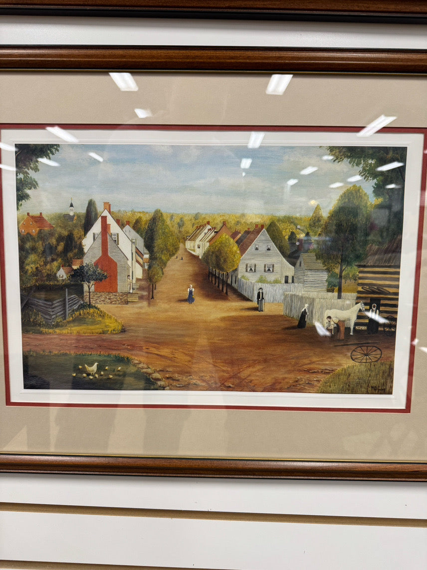 PB GRAY Old Salem Framed Print