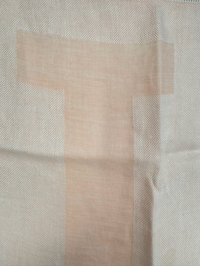 HERMES Peach Linen Monogram "H" Tea Towel