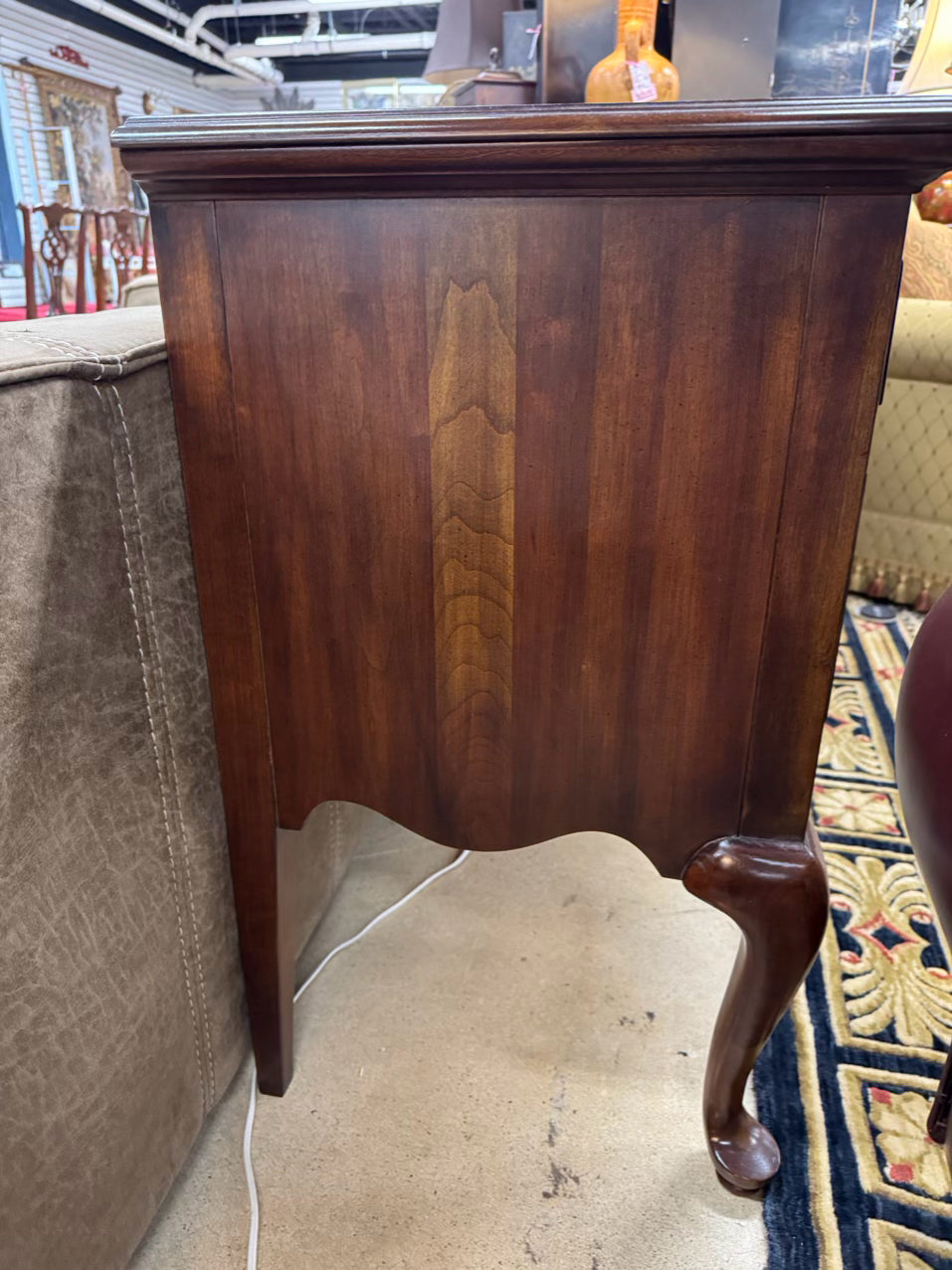 Wood 6-Drawer Queen Ann Side Board