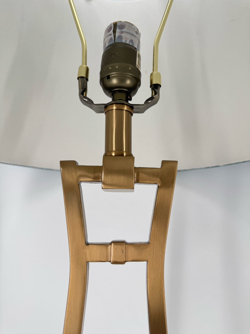 UTTERMOST Brass & Lucite Pair of Lamps