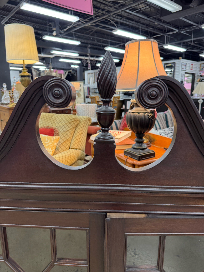 MOSER FURNITURE Wood Ball & Claw Foot Glass Doors 2-Piece Secretary