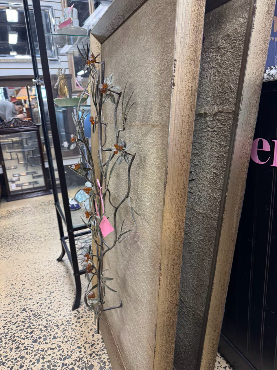 JOHN RICHARD Flower Sculpture in Frame