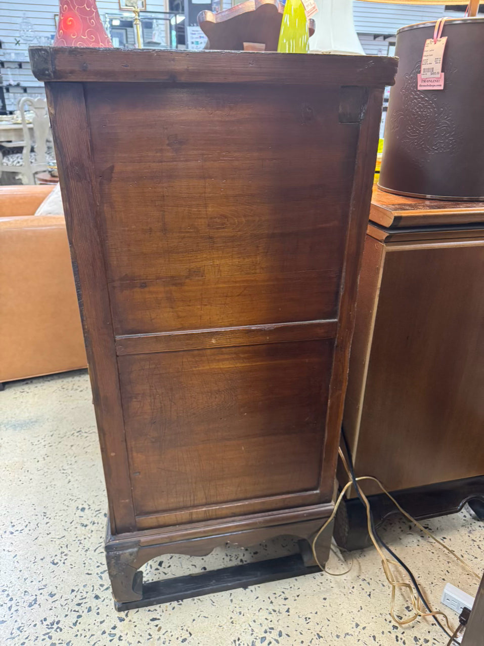 Wood & Brass Butterfly Detail Cabinet