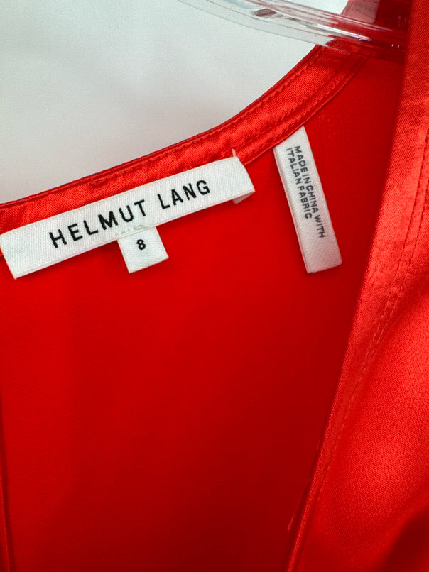 HELMUT LANG Size 8 Fire Sleeveless Dress