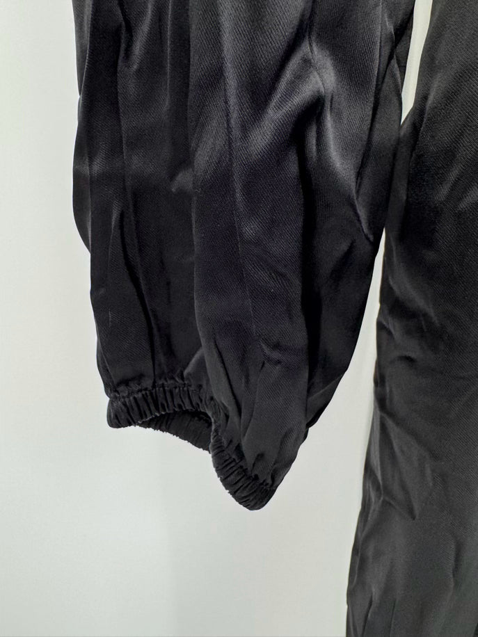 WHBM Size 14 Black Satin Jumpsuit NWT