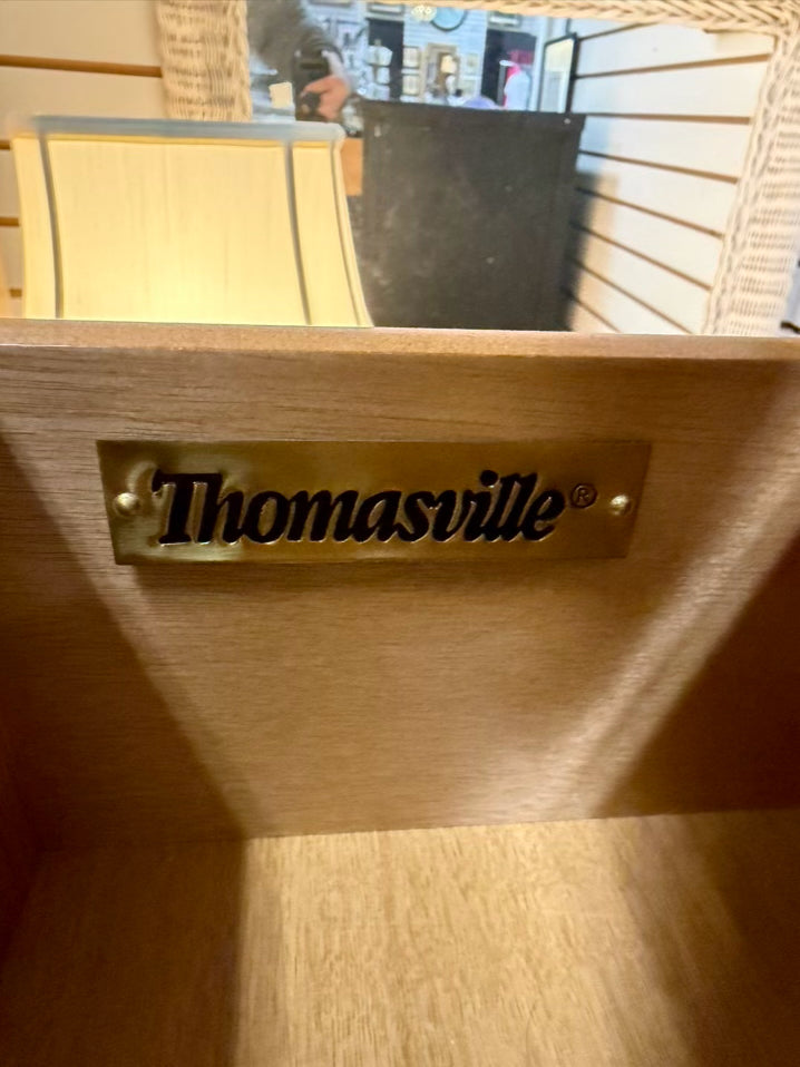 THOMASVILLE Black Wood Chest w/ Drawers