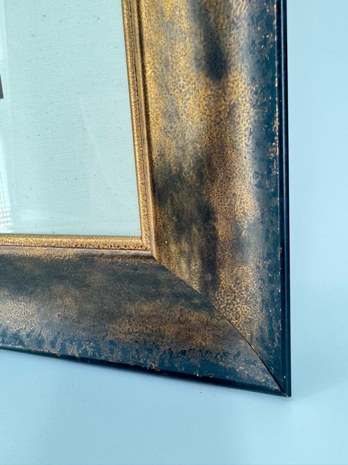 YVONNE FORBATH Framed Handmade Wool Weaving in Brown Gilt Frame