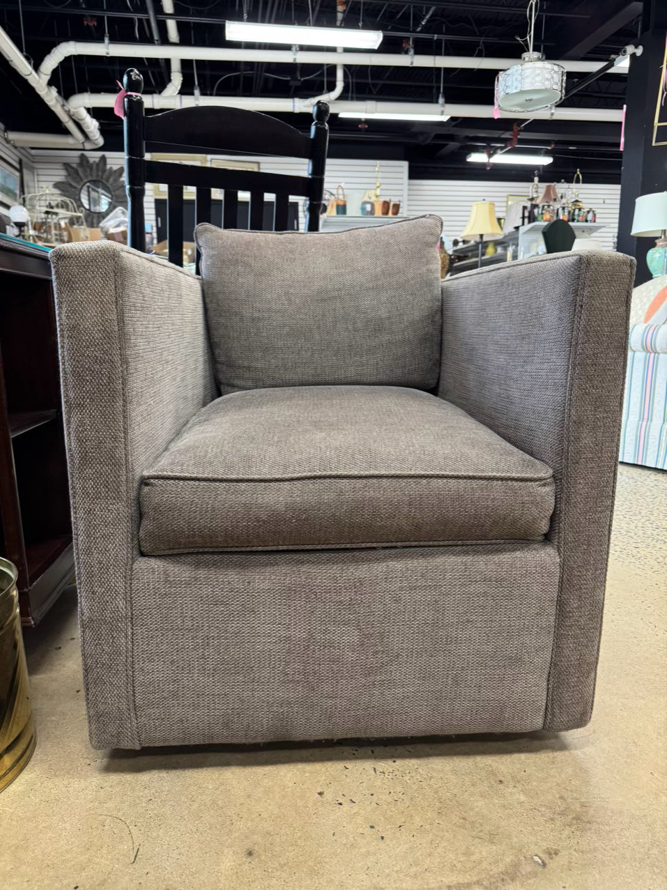 ROBIN BRUCE Taupe Swivel Chair