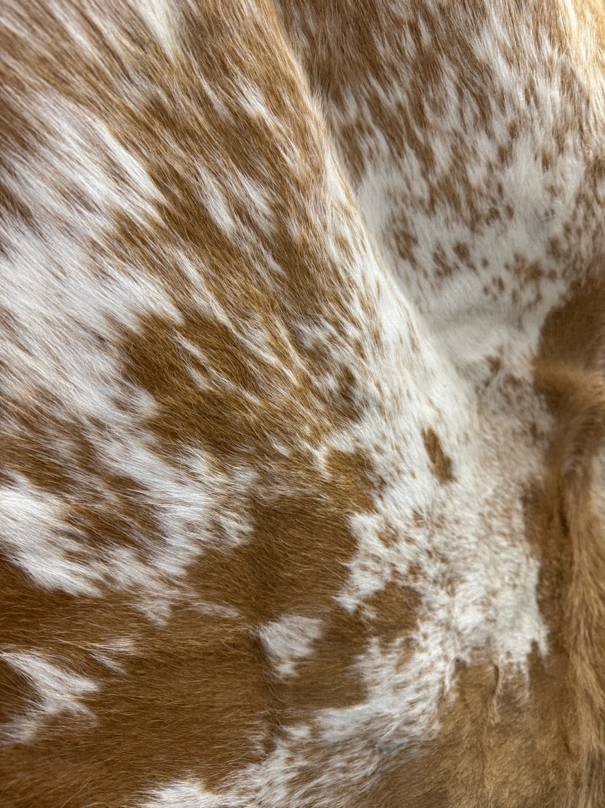 Tan & White Cowhide Area Rug