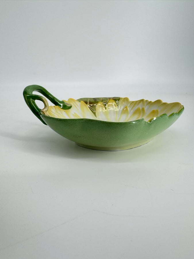 CHELSEA HOUSE Green, Yellow & Pink Porcelain Flower Bowl