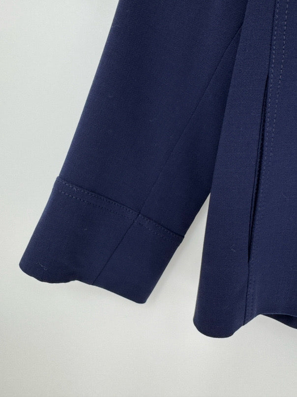 RALPH LAUREN BLACK LABEL Size 12 Navy Wool Blazer