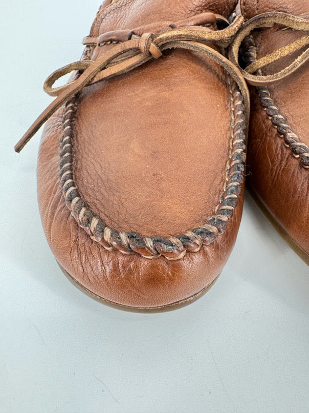 FRYE Size 9.5 Cognac Leather Loafers