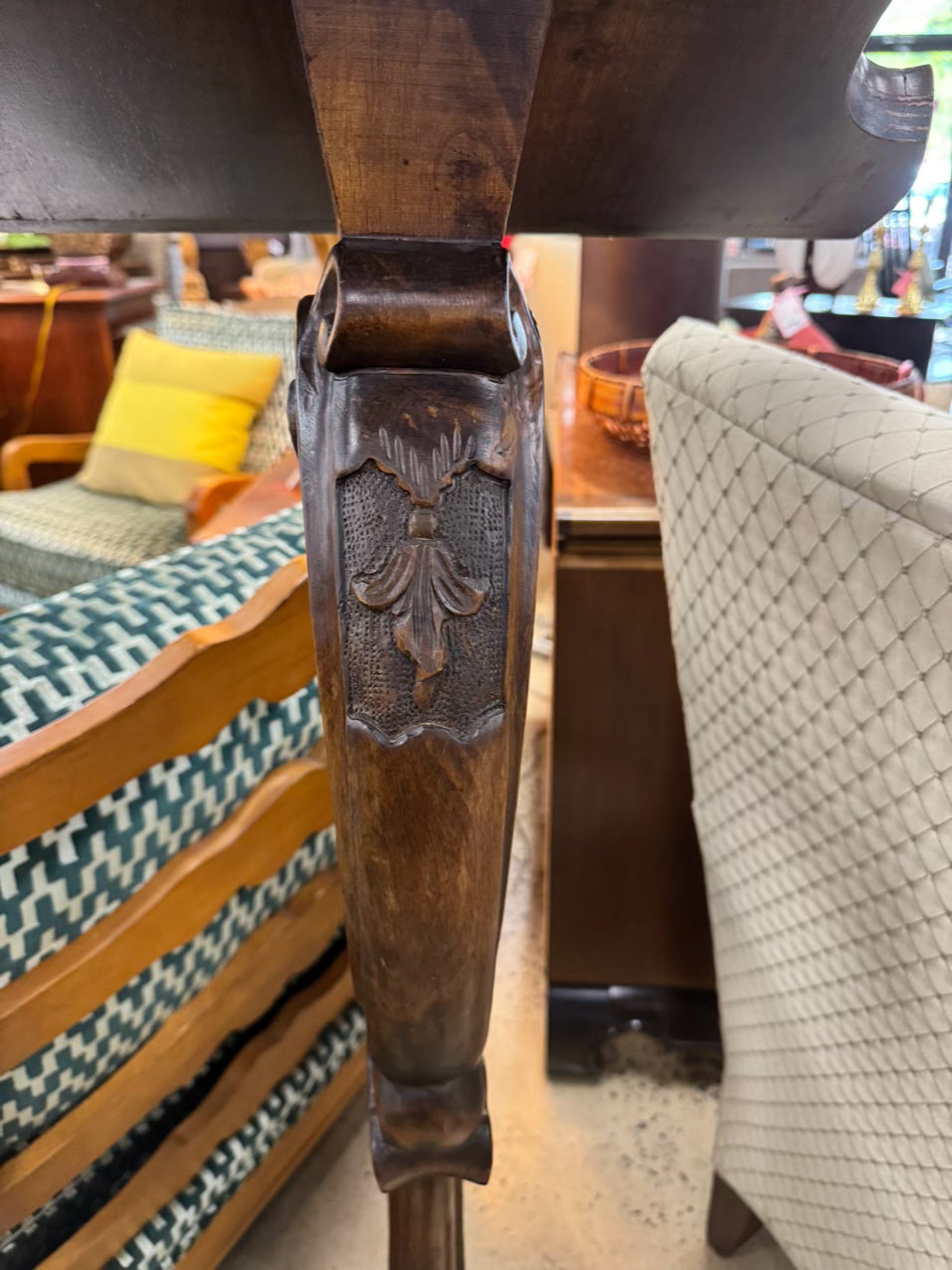 Carved Wood Music Stand