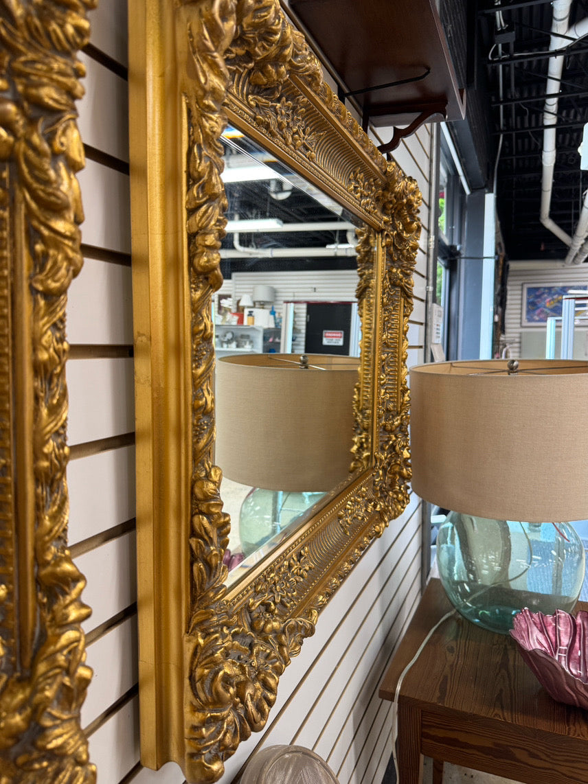 Gold Beveled Ornate Mirror